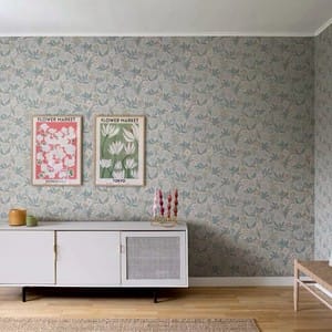 วอลเปเปอร์ OWLS WALLPAPERS ลาย FOLKLORE BLUE ขนาด 53CM X 10M